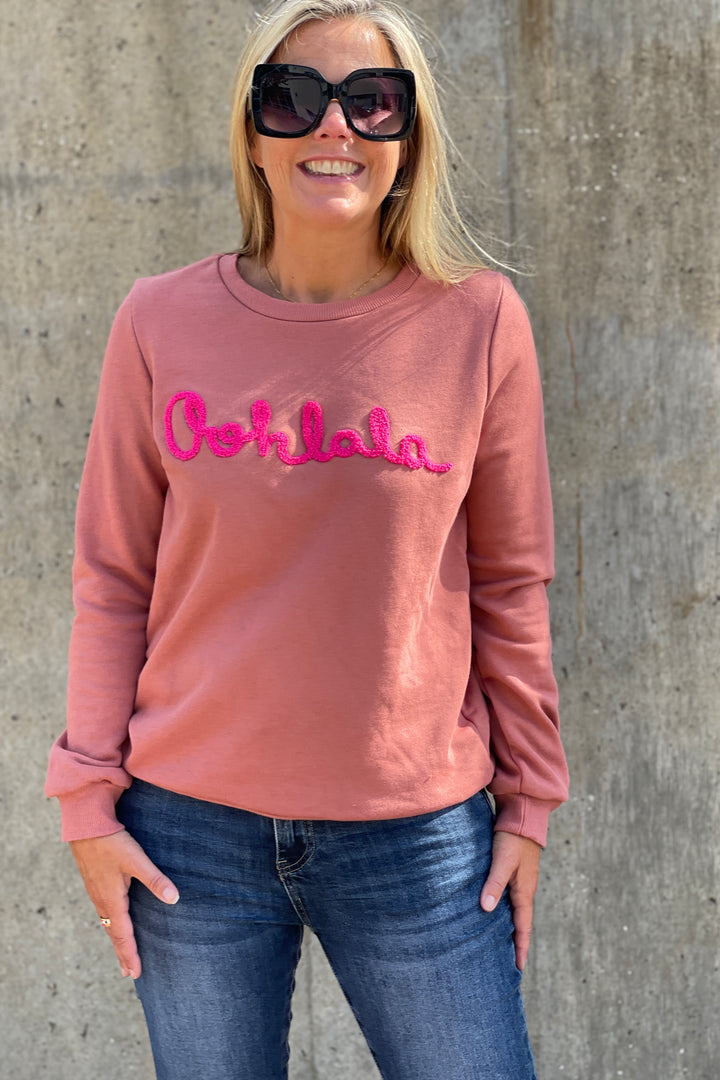 Ooh La La Sweatshirt | Old Rose x Pink