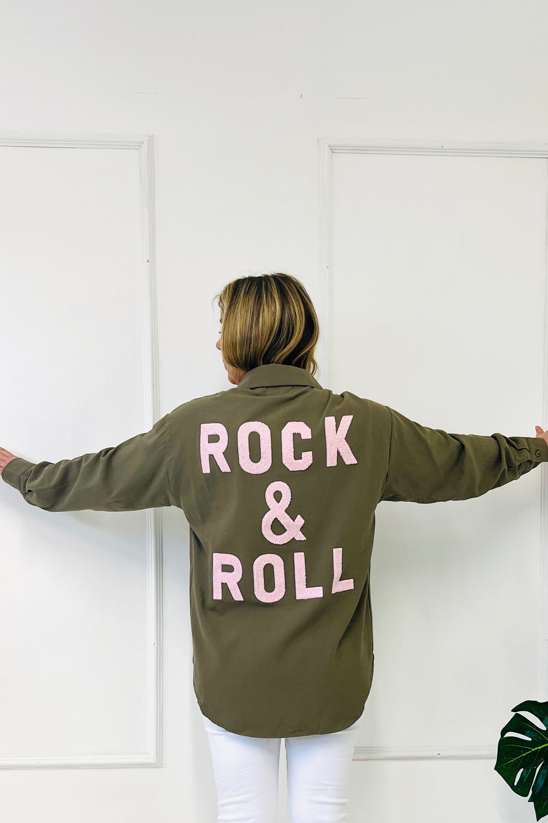 Rock & Roll Shirt | Khaki x Rose Pink