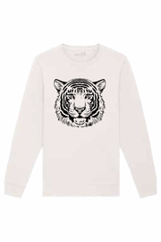 Tiger Sweatshirt | Cream x Black