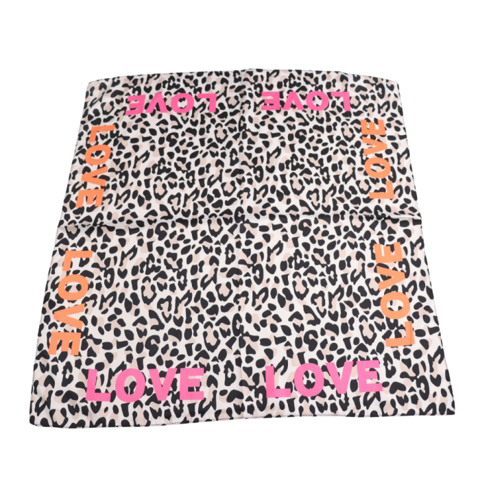 LOVE Square Leopard Scarf