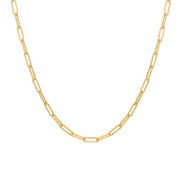 Paperclip Chain Necklace | Gold