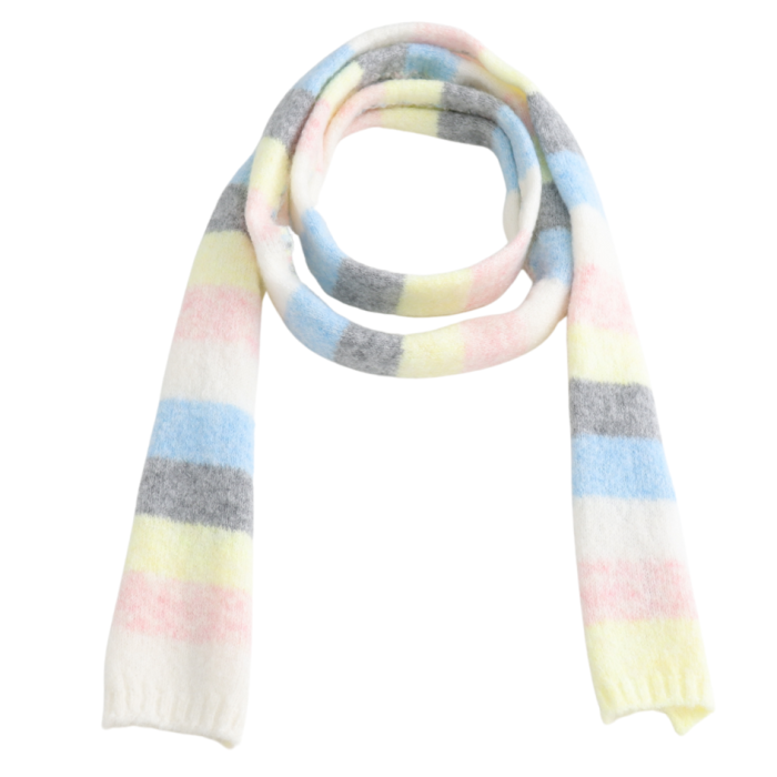 Pastel Stripe Skinny Scarf