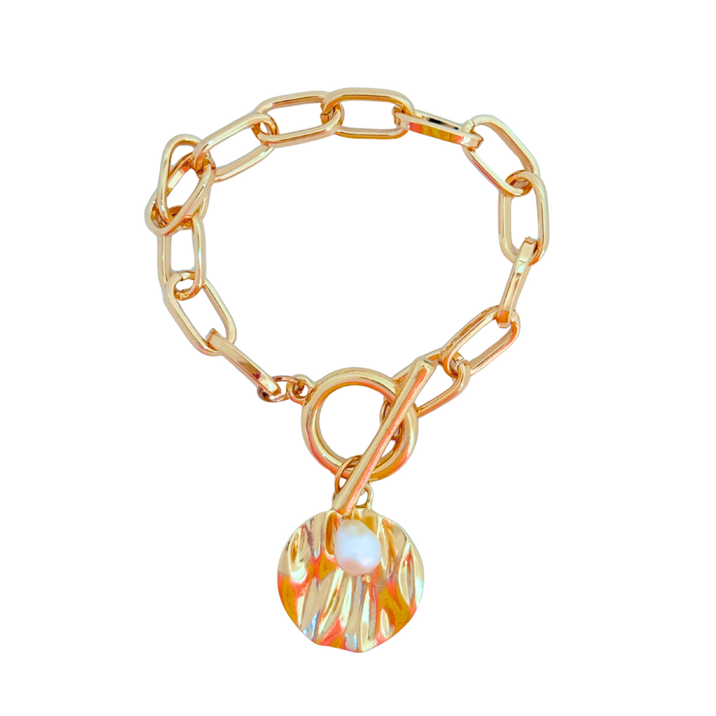 pearl t bar bracelet