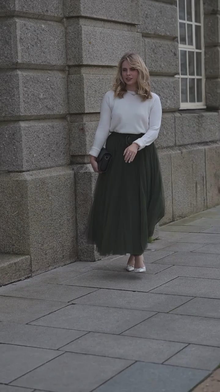 Grace Tulle Skirt  | Awesome Khaki