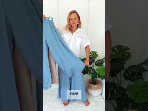 Emily Palazzo Wide Leg Linen Trousers