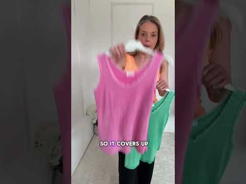 Una Rib Cotton Vest Top (Neon Coral, Pink or Green)