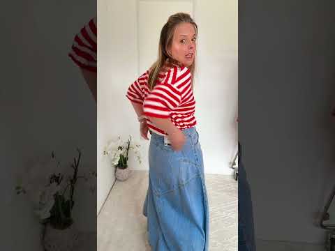 Bolt Denim Maxi Skirt