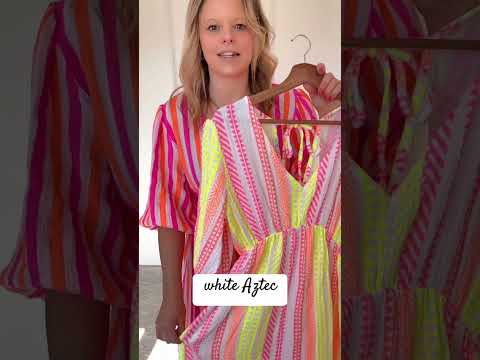 Ashton Cotton Maxi Dress | Aztec Neon White