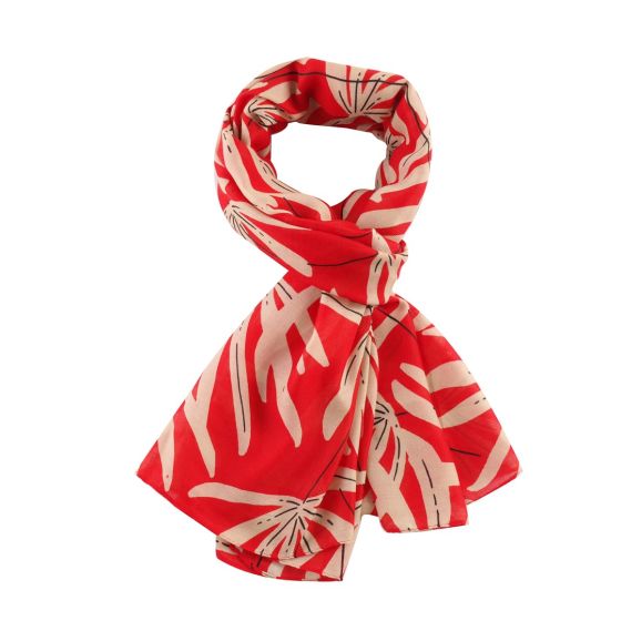 Flower Burst Scarf | Red