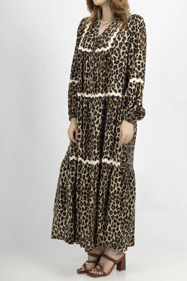 Astrid Leopard Maxi Dress | Classic Leo