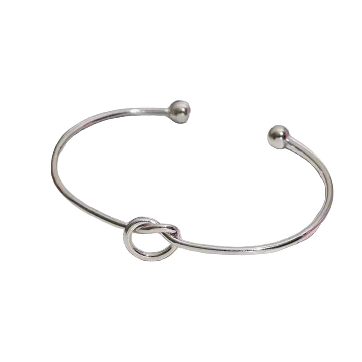 silver_knot_bangle_for_women_great_birthday_gift