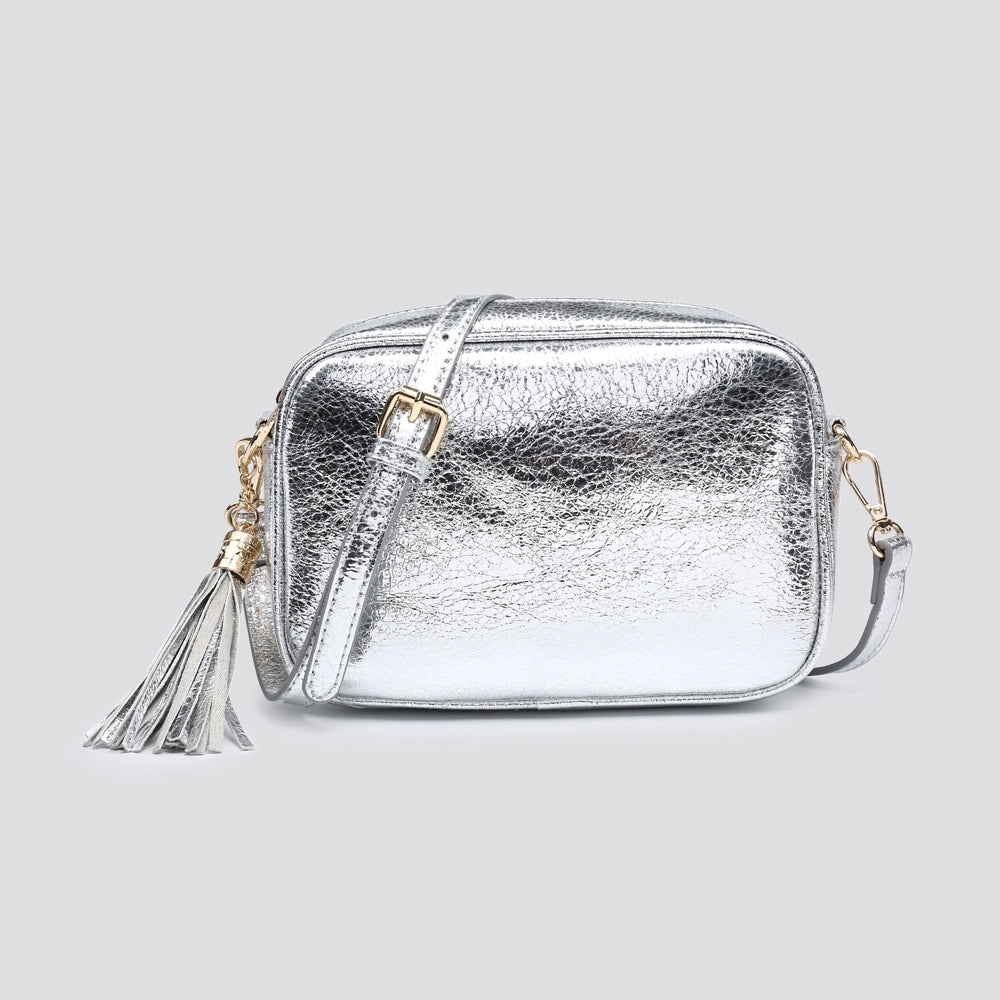 Camera Crossbody Crackle Bag