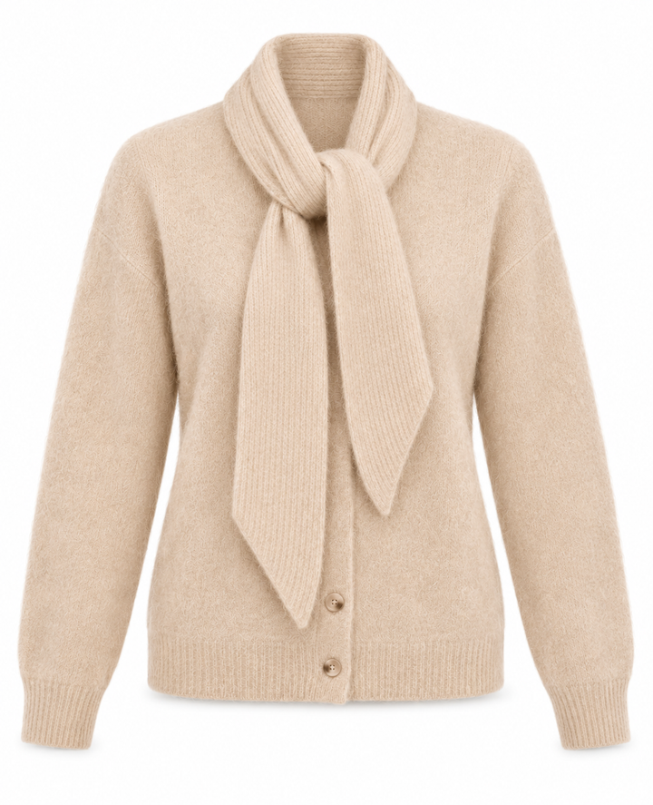 Alder Scarf Tie Cardigan | Wool Blend | One Size