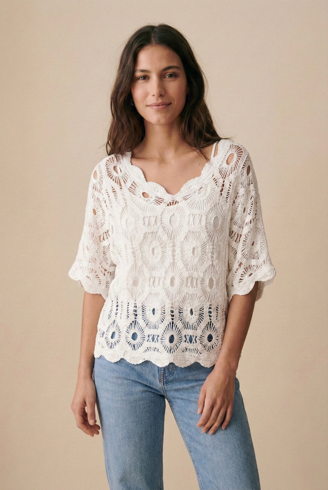 Nancy Cotton Crochet 2 Piece Top