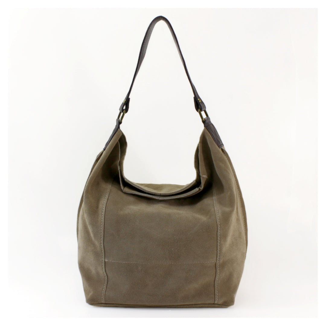 Pisa Beige Suede Bucket Bag
