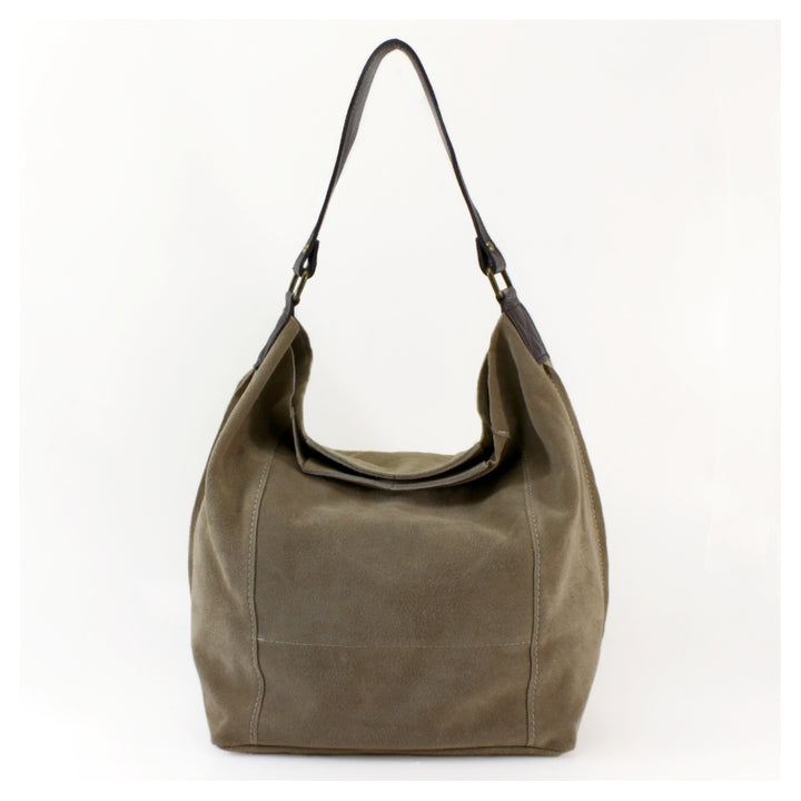 Pisa Beige Suede Bucket Bag