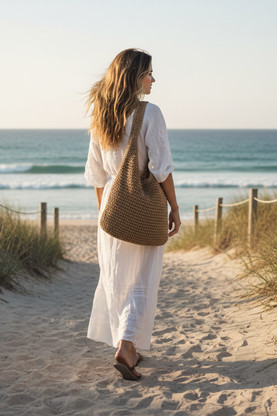 Summer Woven Basket Hobo Boho Bag