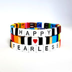 Boho Tile Bracelet | Solo Heart | Black.