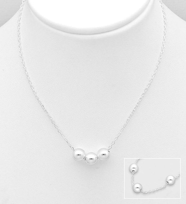925 Silver Necklace | Slider Ball Pendant
