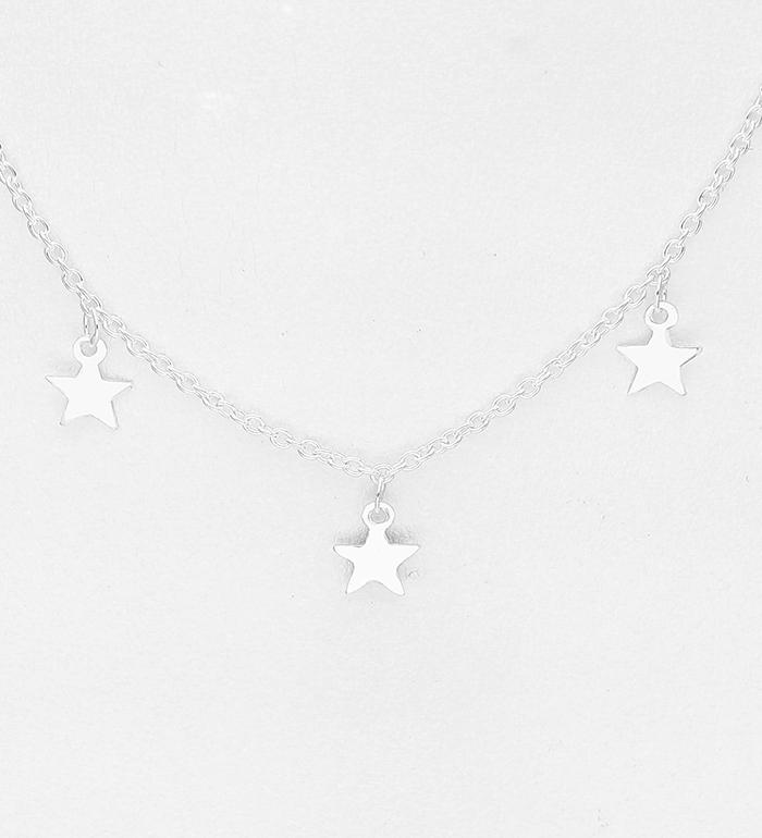 925 Silver Necklace |  Stars.