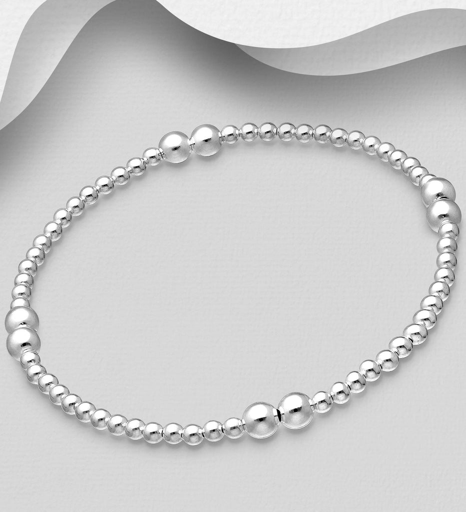 Silver deals bracelet balls