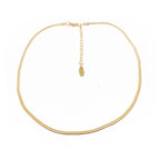 Flat Chain Layer Stainless Steel Necklace | Gold