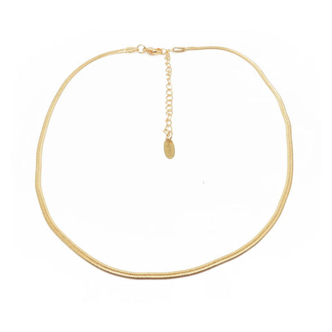 Flat Chain Layer Necklace | Gold