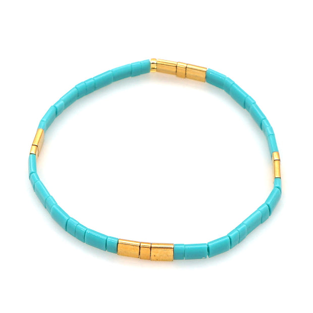 Boho Tila Bracelet | Turquoise x Gold