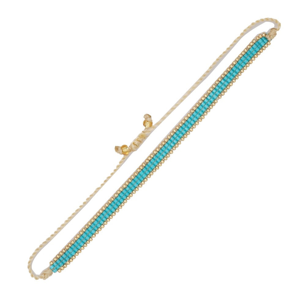 Bon Bon Friendship Bracelet | Turquoise x Gold