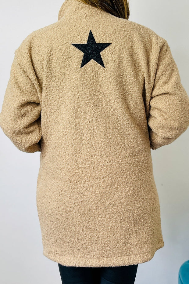 Star Teddy Coat | Caramel