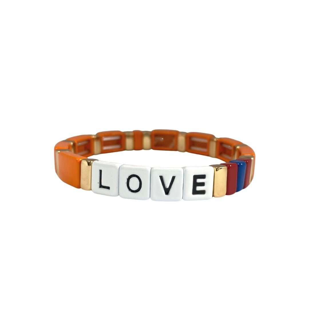 LOVE Tile Bracelet | Orange
