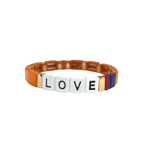 LOVE Tile Bracelet | Orange