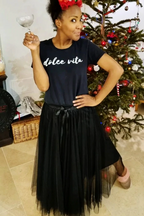 Grace Tulle Skirt | Black.