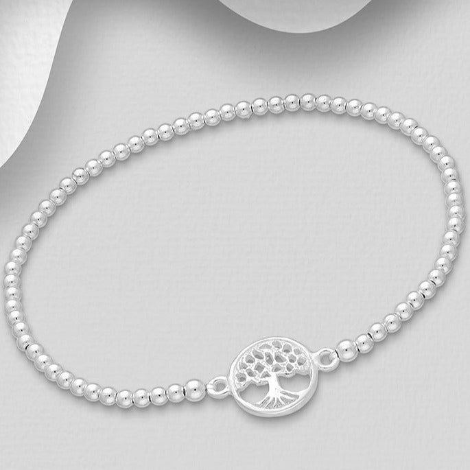 925 Silver Bead Bracelet | tree of life