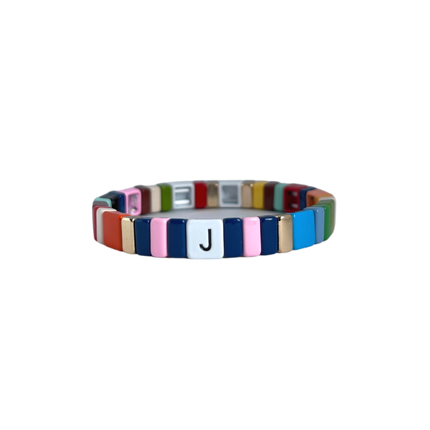 Personalised Boho Tile Bracelet | Choose Your Letter!