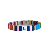 Personalised Boho Tile Bracelet | Choose Your Letter!