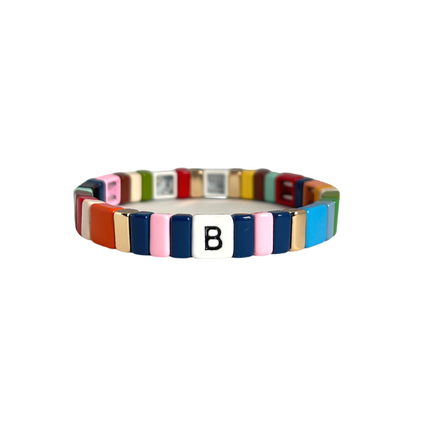 Personalised Boho Tile Bracelet | Choose Your Letter!