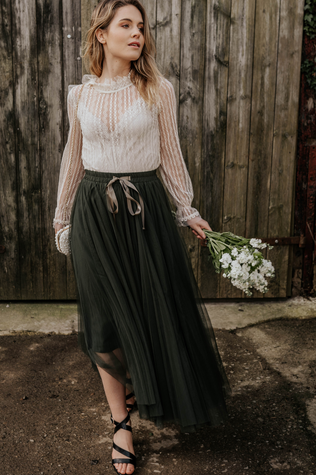 Grace tulle maxi clearance skirt
