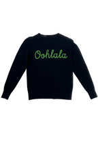 Ooh La La Cashmere Blend Jumper | Black x Green
