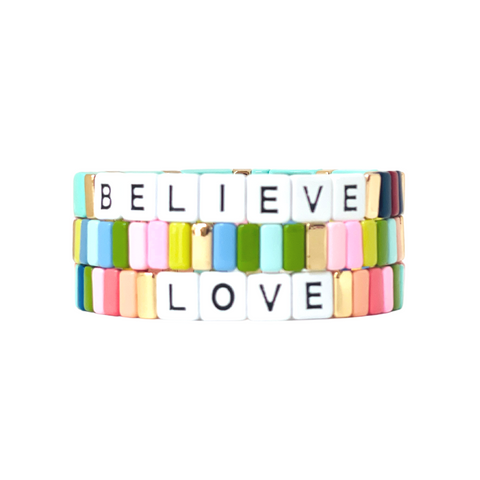 Boho Love Tile Bracelet | Believe.