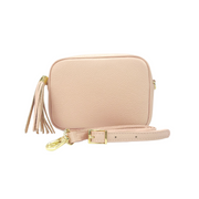 Camera Crossbody Bag | Pastel Pink Leather