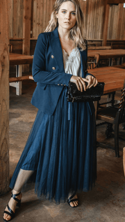 Grace Tulle Skirt | Navy