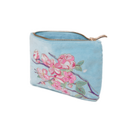 Elizabeth Scarlett Cherry Blossom Mini Pouch | Turquoise x Pink
