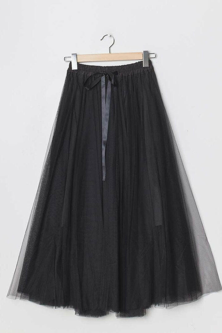 Grace Tulle Full Maxi Skirt  | Black - south of the river london