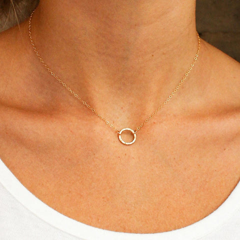 Circle Necklace | Gold