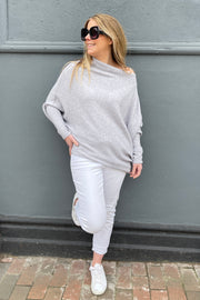 Maisie Asymmetric Jumper | Grey