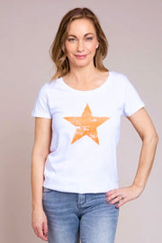 Star T Shirt | Neon Coral