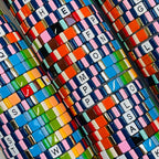 Personalised Boho Enamel Tile Bracelet | Choose Your Letter!