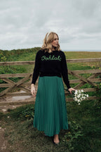 Ooh La La Cashmere Blend Jumper | Black x Green