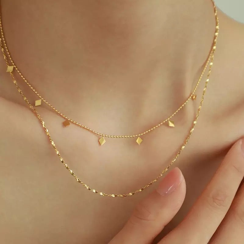 Double Layer Necklace | Gold
